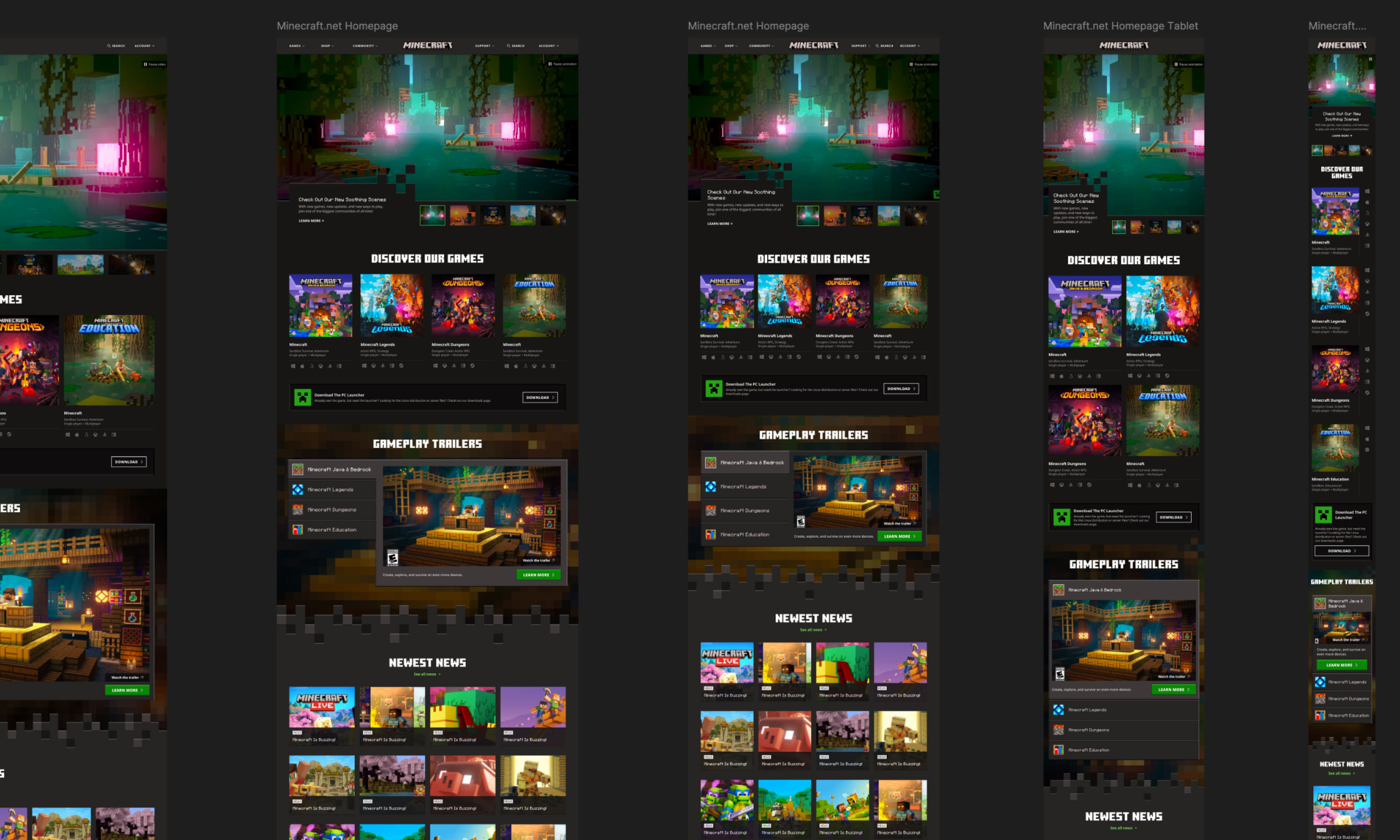 Minecraft WebUI design system hero